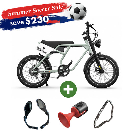 Street X + Rear mirror + Horn + lock Bundle