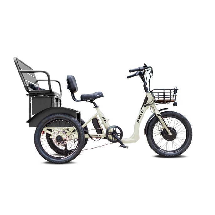Bull Electric Trike: Power Your Ride with Style and Confidence, Ivory / Without assembly / Bull Only