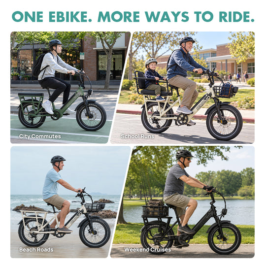 emojo cargo xplovar cargo ebike for city commuting school runs beach rides and weekend family trips