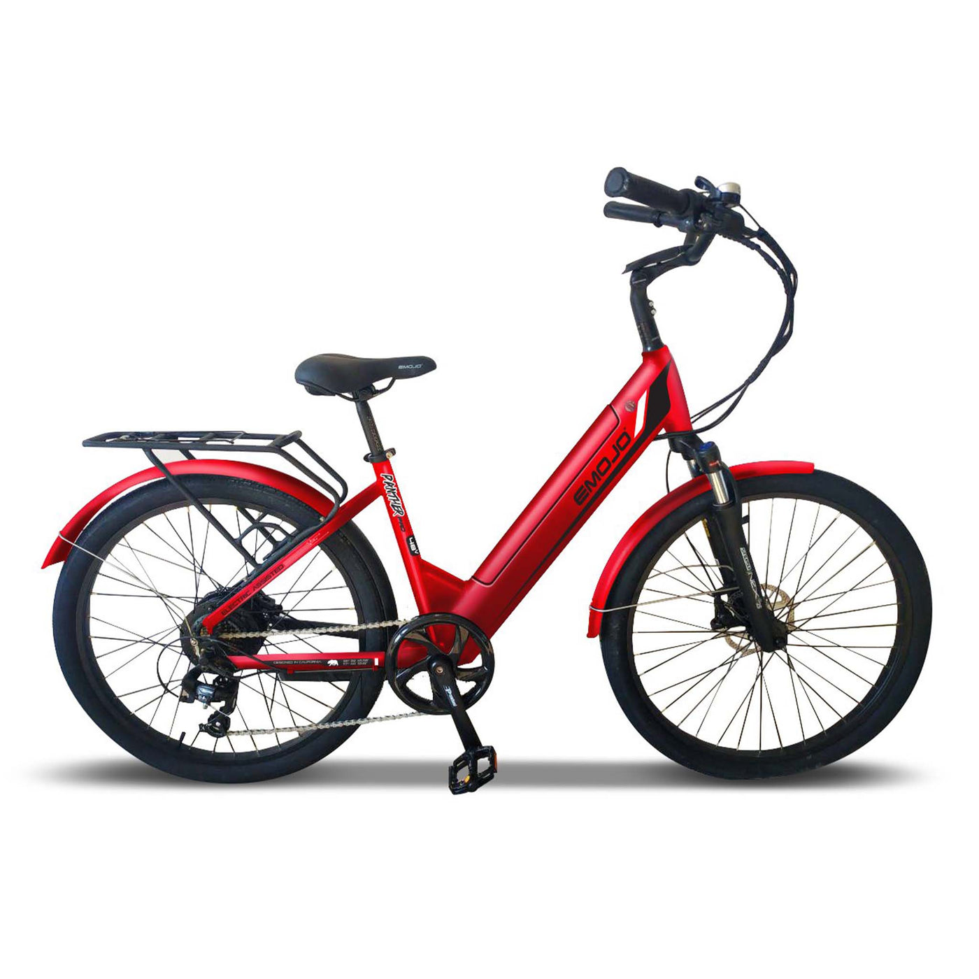 Emojo Panther Pro best selling lightweight step-thru commuter Electric Bike Red